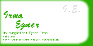 irma egner business card